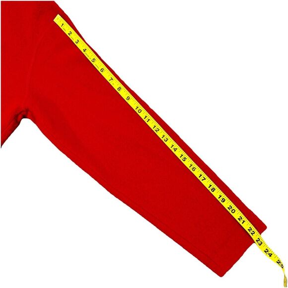 Talbots Red Boiled Wool Jacket Coat Sz Medium Lightweight 4 Button Pockets Scarf - Picture 12 of 16